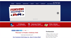 Desktop Screenshot of fenderscollisionusa.com